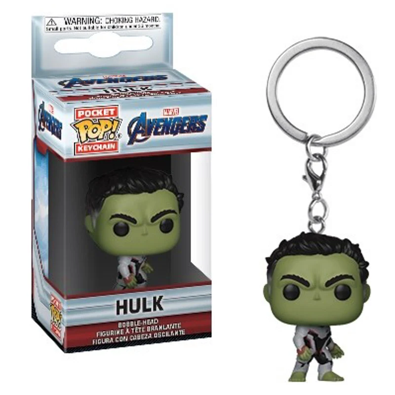 Hulk 4 FUNKO POP с героями комиксов Марвел, Карманный Брелок для ключей POP официальный Мстители супер героев, движущаяся фигурка, Коллекционная модель елочных игрушек - Цвет: Hulk 4