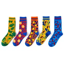 Осенние Мультяшные женские фрукт банан вишня, лимон папайя девушки Kawaii Носки Meias корейский Harajuku унисекс счастливые повседневные забавные носки