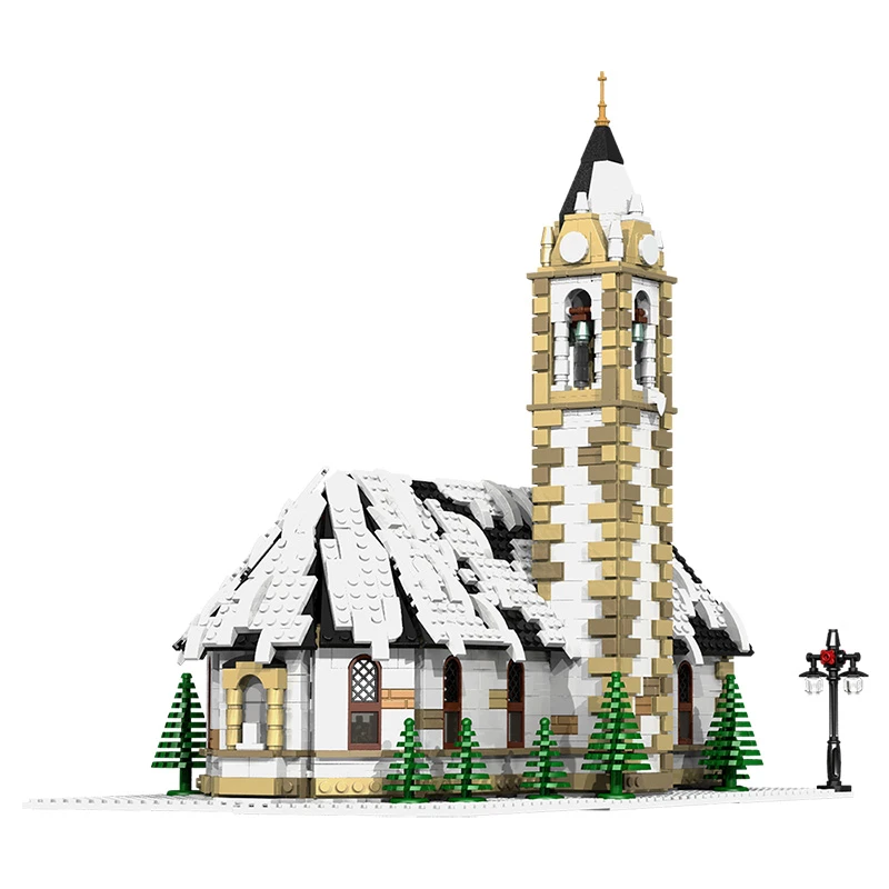 Bloques de construcción de la capilla de la iglesia para niños, 2212 Uds.,  Serie de aldea de invierno de navidad, regalos de Navidad, juguetes para  niños, modelo de bloques|Bloques| - AliExpress
