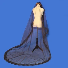 Одно-Фата для невест черные короткие вуаль для невесты вело De Novia Corto \ аппликация Фата, свадьба 3 м вуаль черная