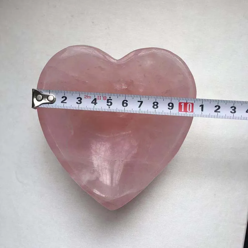 Хороший розовый натуральный розовый кварц кристалл в форме сердца лук Исцеление украшения MJP