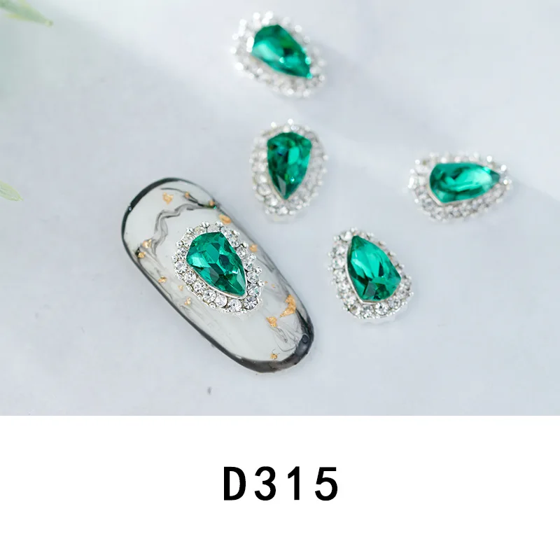 (5pcs)D315 5 шт./лот Кристаллы Блестки для украшения ногтей маникюр сплав ногтей художественные талисманы Стразы ювелирный Декор металлический японский ногтей художественный амулет - Цвет: (5pcs)D315