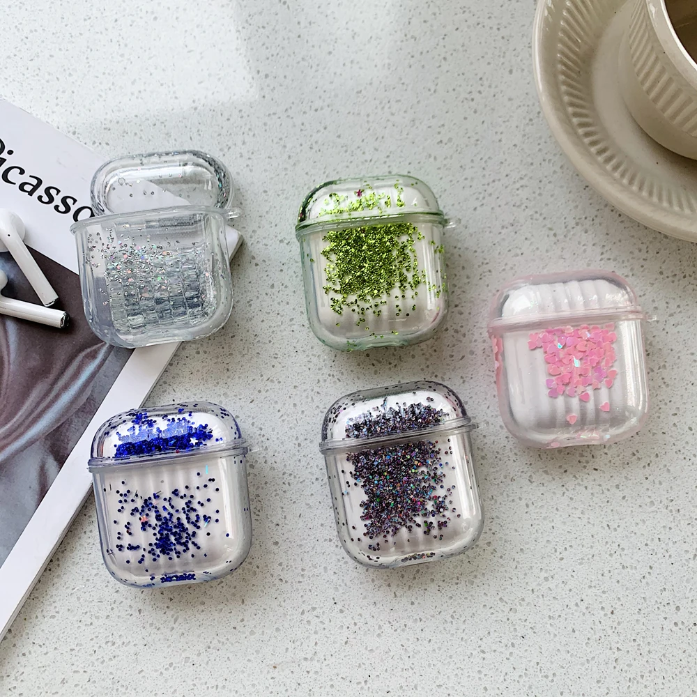 

Liquid Quicksand Earpods Case for Apple Airpods Airpod 2 1 Air Pods Pod Glitter Headphone Cover Protector Cases Coque Funda Girl