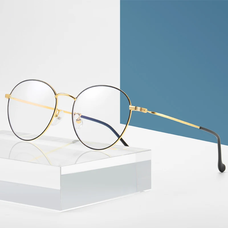 

Round Blue Light blocking glasses Women men prescription optical eyeglasses frames computer bluelight transparent girl spectacle