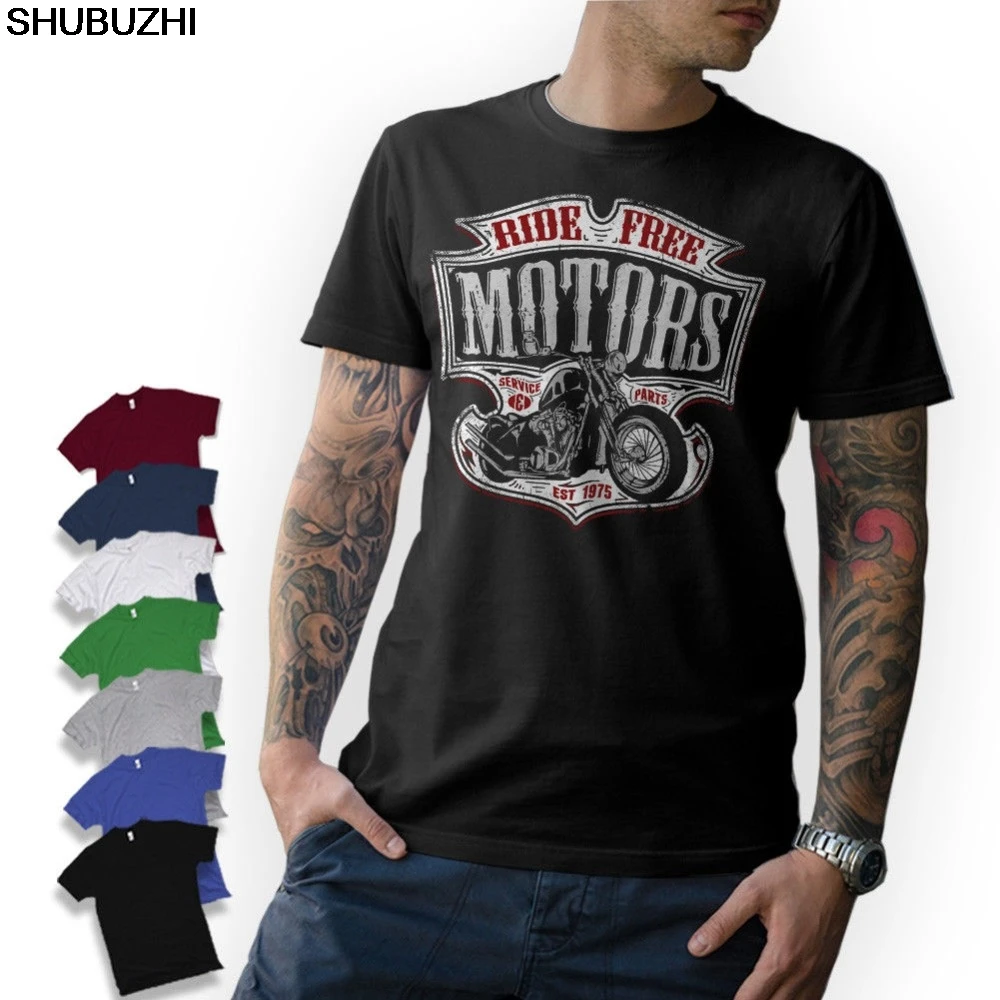 Модная брендовая одежда футболка для подростков с круглым вырезом-Motard-Moto rcycle Chopper
