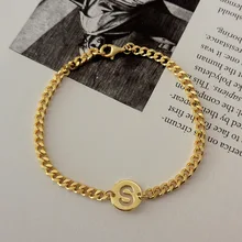 Нестареющий чудо-925 пробы Серебряный вырез S монета проложить браслеты для женщин ювелирные изделия панк готический подарок Boho Ins трендовый Kpop хип-хоп 2510