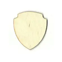 Лазерная огранка НЕОБРАБОТАННАЯ древесина Формы Ремесло Supply''Badge Shield