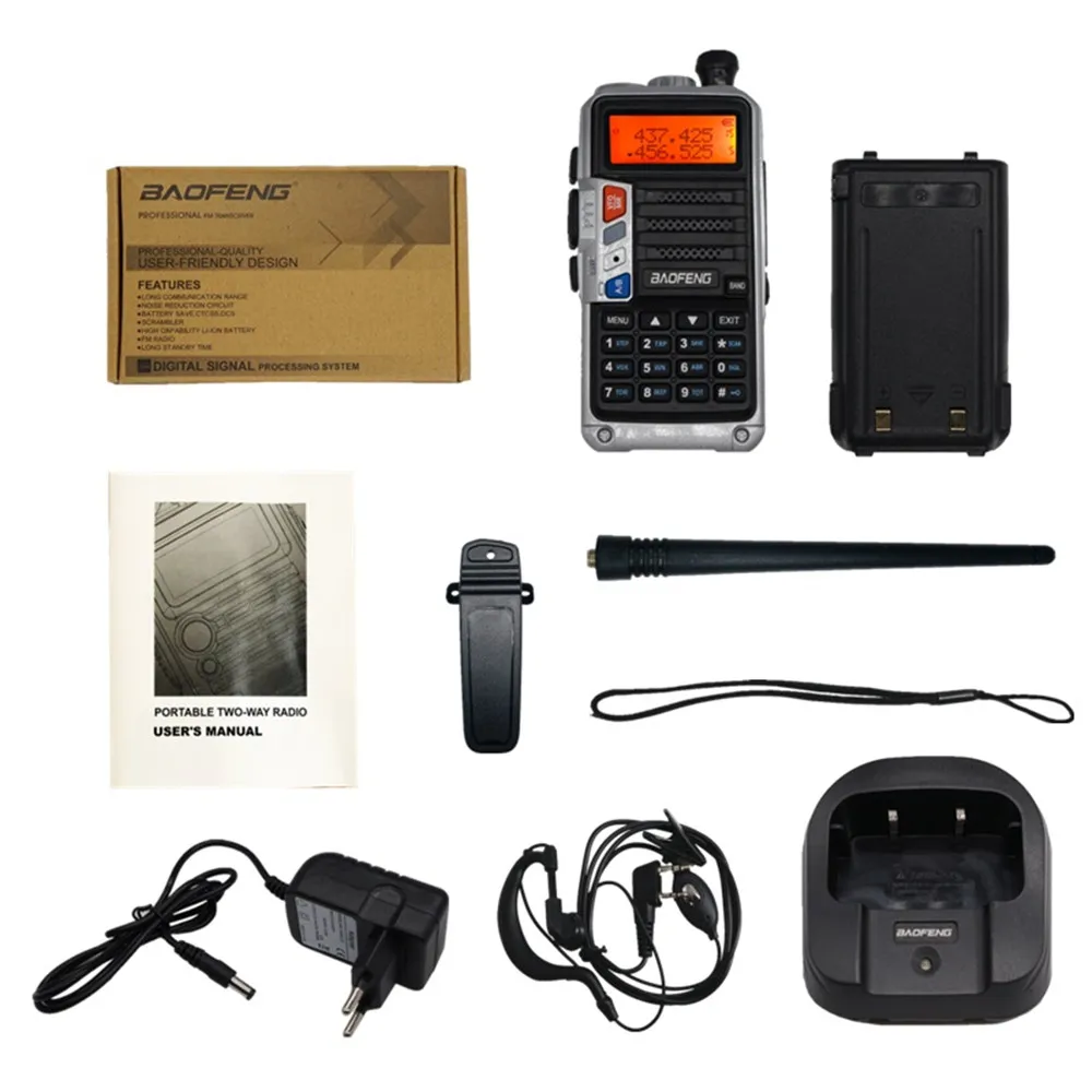 Мощный BaoFeng UV-5R Pro Walkie Talkie CB радио трансивер 8 Вт 10 км большой дальности портативный радио для охоты лес город обновление 5R