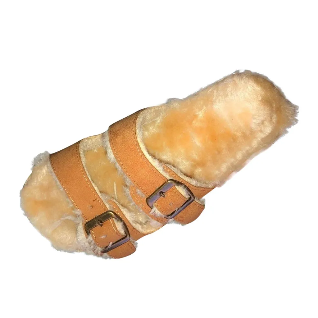 women's sandals shoes with ties Women's Buckles Outdoor Slippers Warm Winter Shoes Causal Anti-Slip Indoor Shoes#3