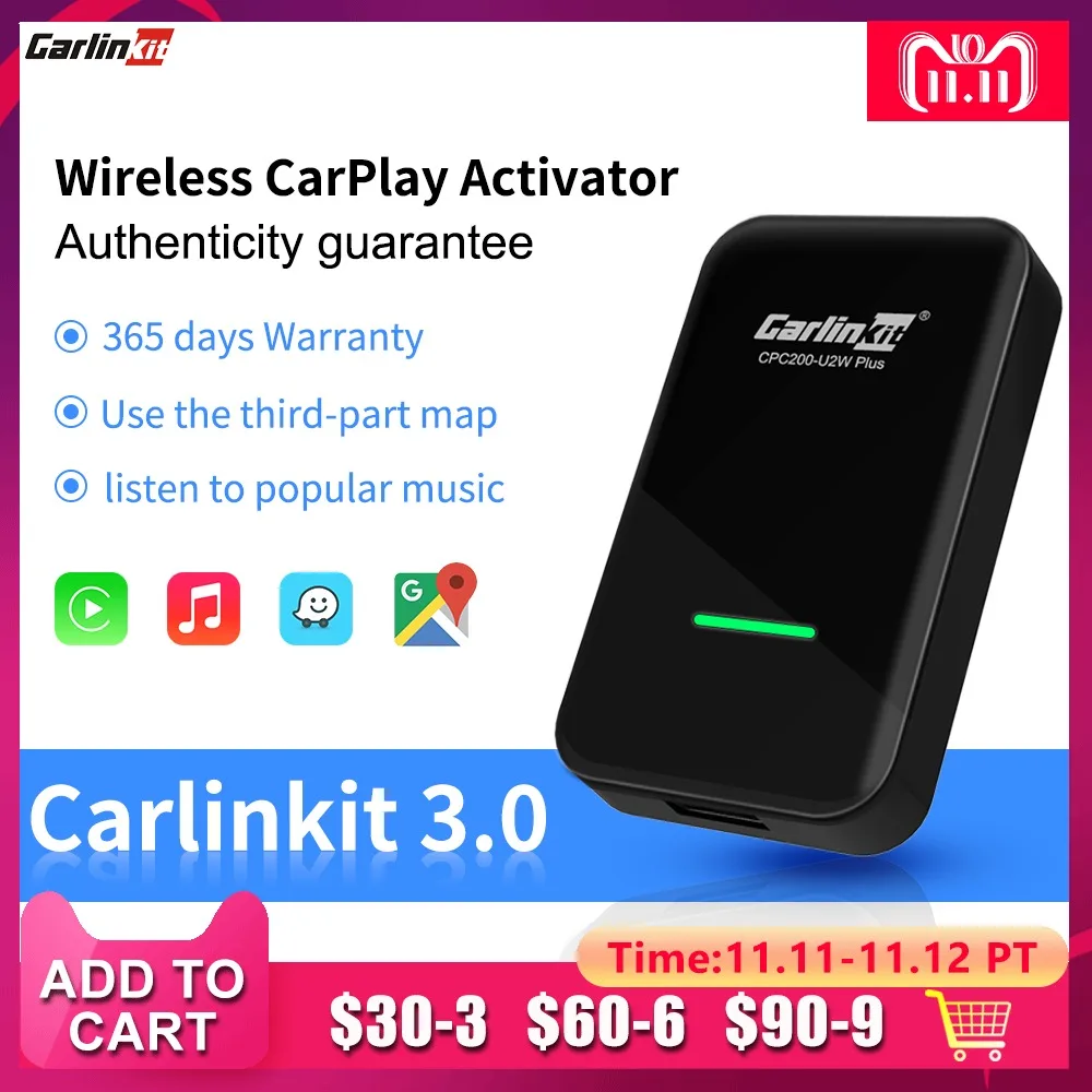 Carlinkit 3 0 CarPlay беспроводной активатор ключа для Audi Proshe Benz VW Volvo и Toyota Plug And Play MP4 MP5 Apple