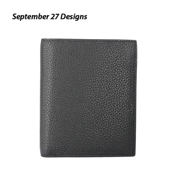 

Japanese Korean Full-grain Leather Verticle Wallet Origional Genuine Leather Embossed Leather Men Business Wallet Thin Driving