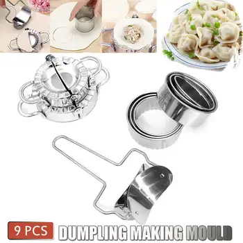 

9PCS DIY Dumpling Mold Dumpling Wrapper Cutter Making Machine Cooking Pastry Tool Kitchen Tools Dumpling Maker Mould