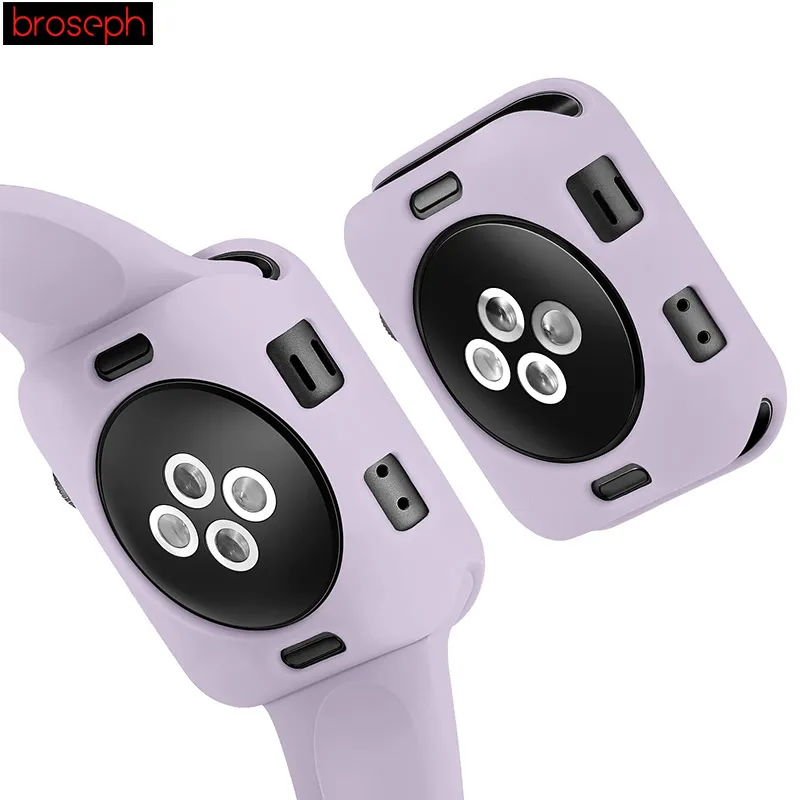 Защитный чехол карамельного цвета для Apple Watch 38 мм 42 мм мягкая силиконовая рамка корпуса часов для iwatch Series 1 2 3 42 мм 38 мм