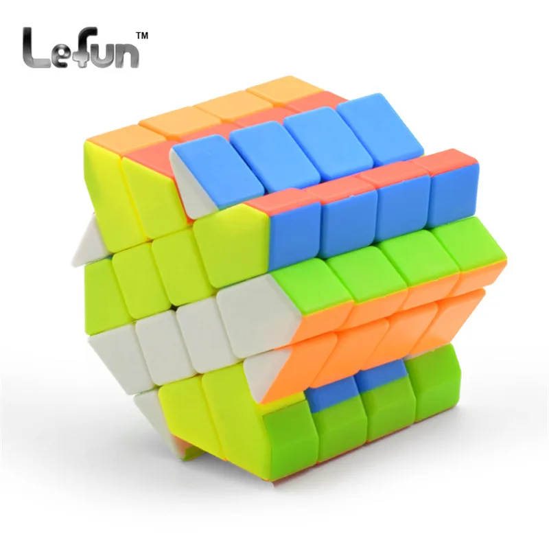 Lefun 4*4*4 осевой магический куб без наклеек странной формы 4x4x4 магический куб скоростные Пазлы твист квадратный Cubo Magico развивающие игрушки