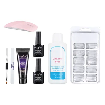 

Poly Uv Gel Nail Builder Builder Extension Kit LED Lamp Nail Gel Polish Set 15ml Nail Quick UV Extension Glue Bottom Glue Seal