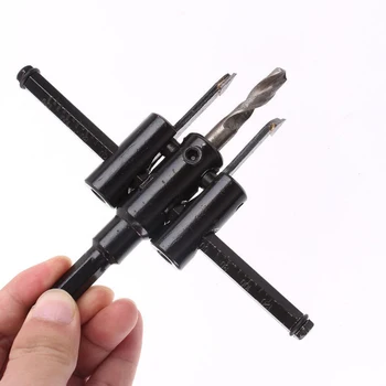 

Adjustable Hole Opener Center Drill Bit Cutter Heavy Duty Tool Kit Woodworking