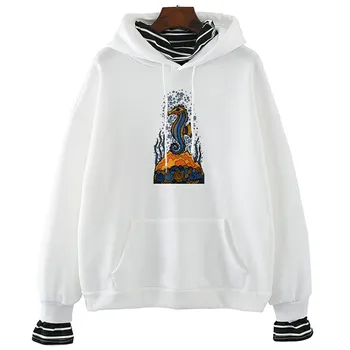 

Kawaii Funny Sea Horse Women Hoodie Winter&spring Style Sweatshirt Long Sleeve Novelty Plus Size Korean Gothic Tops
