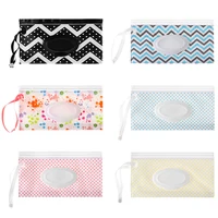 1PC Eco-Friendly Wet Wipes Bag Baby Wipes Box Wet Wipe Box Cleaning Wipes Ziplock Bag Clamshell Snap Strap Wipe Container Case 2
