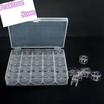 

Plastic sewing machine axis box 25 transparent bobbins, household sewing machine m storage box
