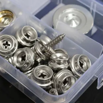 

Fastener Kit 15MM Stainless Canvas to Screw Press Stud Snap Kit Boat Cover