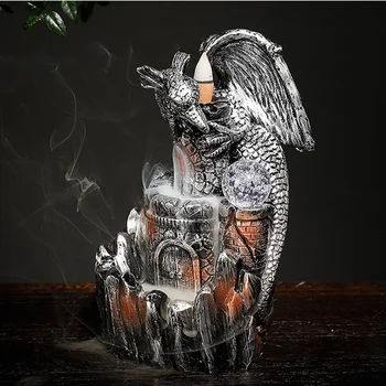 

1PC Incense Burner Resin Backflow Incense Burner for Home Tearoom Store Cafe