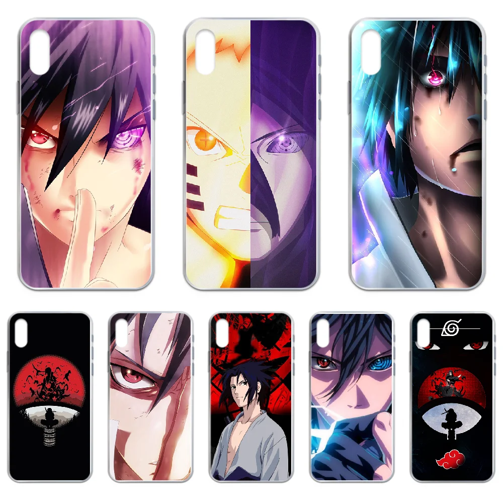 Чехол для телефона NARUTO Uchiha Sasuke чехол iphone 4 4S 5 5C 5S 6 6S PLUS 7 8 X XR XS 11 PRO SE 2020 MAX прозрачный