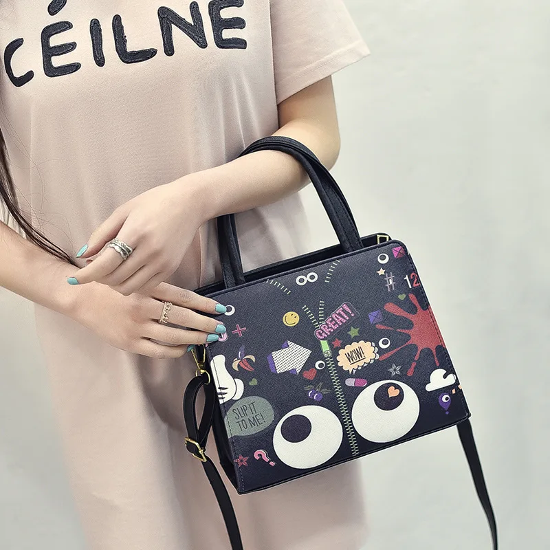 

New Women's Mobile Phone Bag Cartoon Female Messenger Shoulder Bags Crossbody Cute Fashion Pu Leather Bags cute Handbags