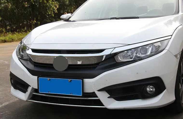3 шт хромированный передний и задний бампер Накладка для Honda Civic