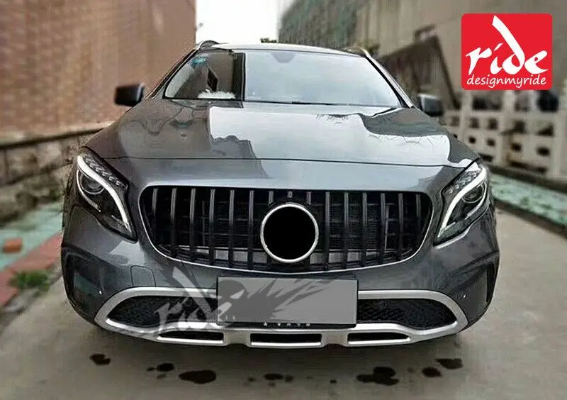 X156 GTS решетка гриль GLA45AMG вид ABS серебро Подходит для MercedesMB GLA класса GLA200 GLA250 спортивные Передние решетки без знака 17-in