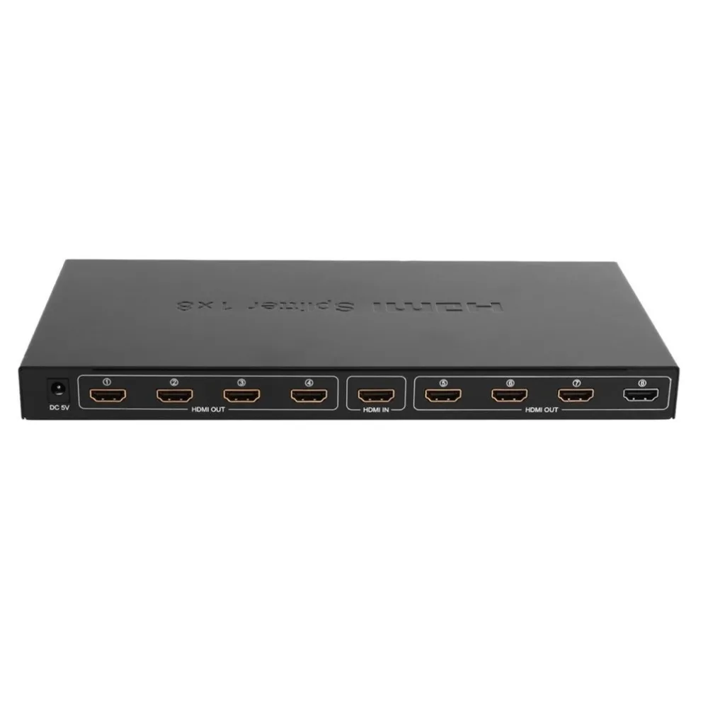 8 портов HDMI видео сплиттер аудио усилитель 3D Full HD 1080p 1 в до 8 Выход HDMI концентратор коробка Коммутатор для HDTV проектор ПК МОНИТОР