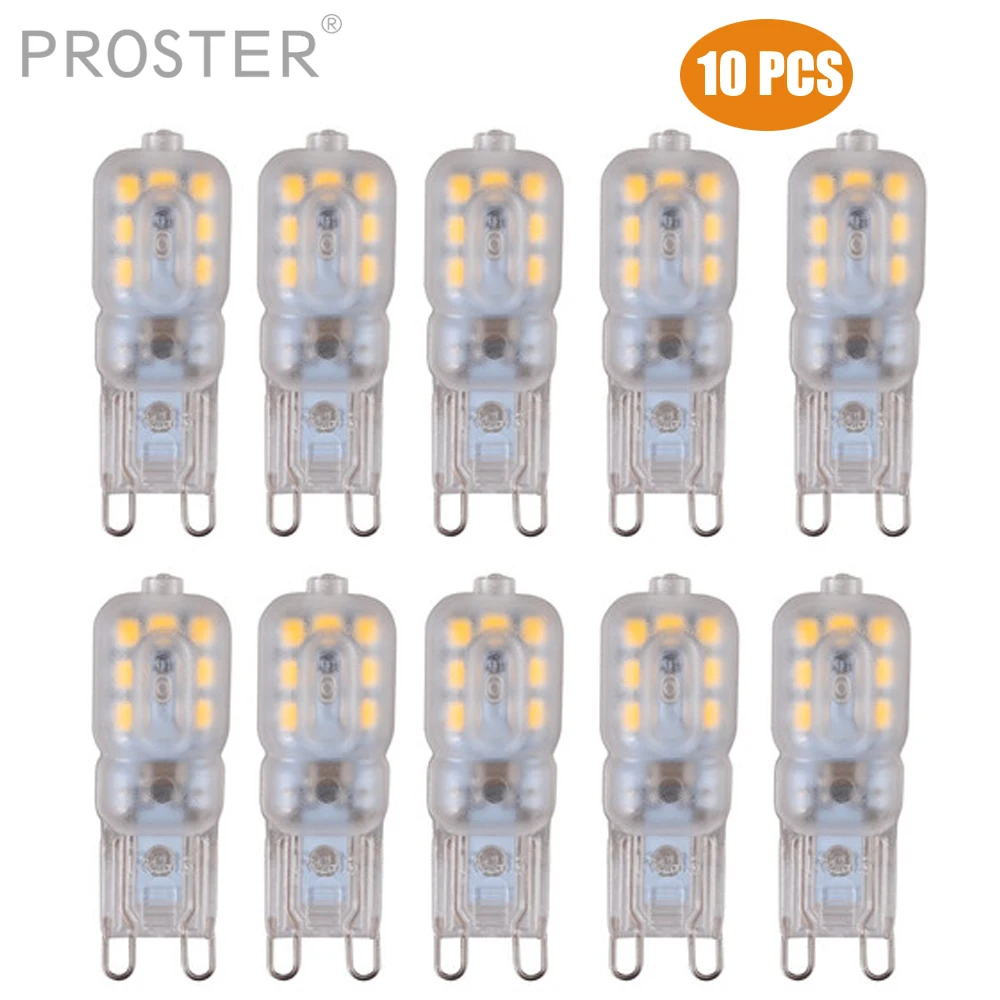 Proster 10 шт. для G9 светодиодный Диммируемый Капсульная лампа Заменить свет лампы AC220