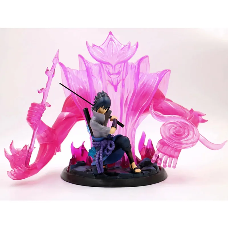 30 см аниме Наруто Susanoo Sasuke драка сцены GK статуя ПВХ Фигурки Модель Коллекция игрушек в коробке M3993
