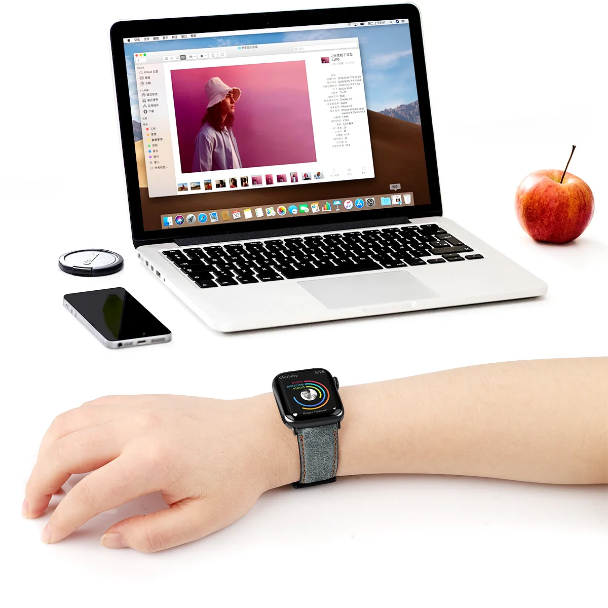 Dencent ремешок для apple watch ремешок из натуральной кожи ремешок 42 мм, 38 мм, ремешок для наручных часов iwatch, Версия 44 мм 40 мм 5/4/3/2/1 браслет аксессуары