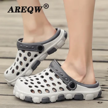 

Summer Casual Sandals for Men 2020 New Men Beach Slippers Breathable Hole Flats Light Male Massage Shoes Men Sandals Slippers
