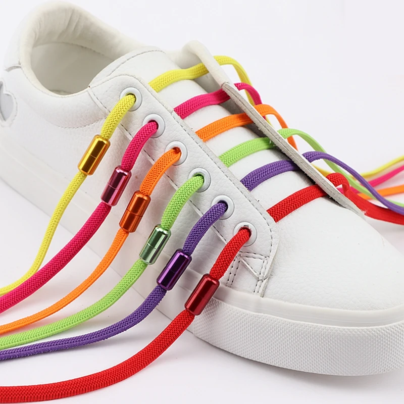 

New Flat Elastic shoelace Round Color capsule lock No tie shoelaces Fashionable Child adult Lazy lace Suitable for all shoes