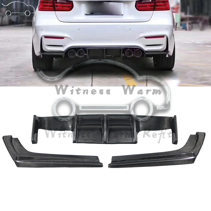 Комплект из 3 предметов углеродного волокна диффузор для заднего бампера