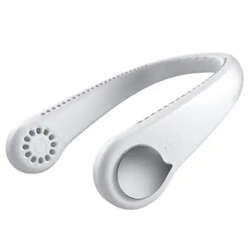 

Mini Portable 2 in 1 Usb Air Cooler Mini Electric Air Conditioner Neck Fan Leafless Hanging Neck Fan