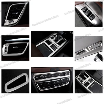 

Lsrtw2017 Stainless Steel Car Interior Central Control Gear Panel Anti-scratch Sticker Vent Frame for Trumpchi Gs8 2017-2020 gac