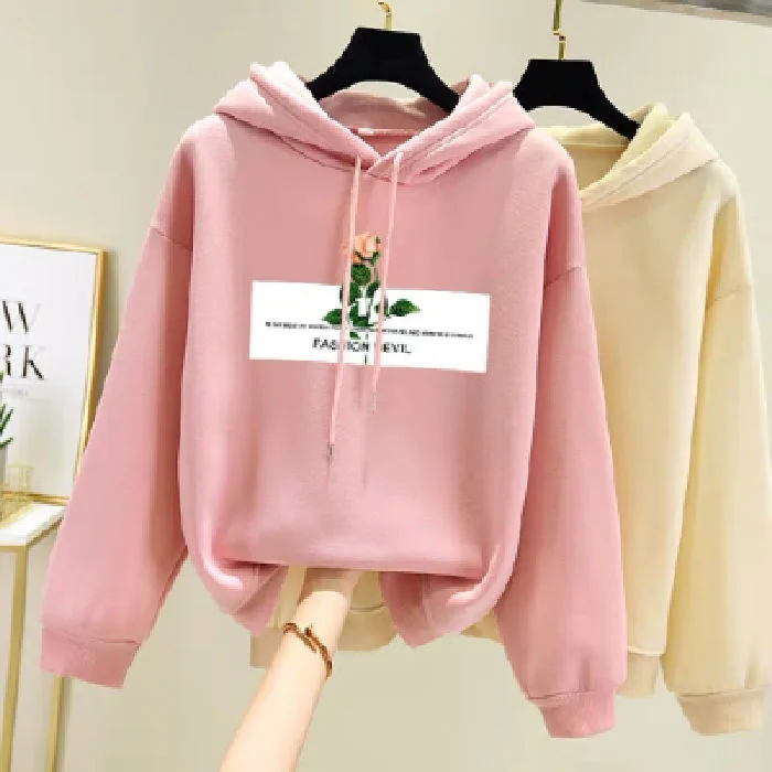 

Long Sleeve Hoodie Women's Fashion INS Loose Tops Korean-style Spring And Autumn 2019 New Style plus Velvet Jacket