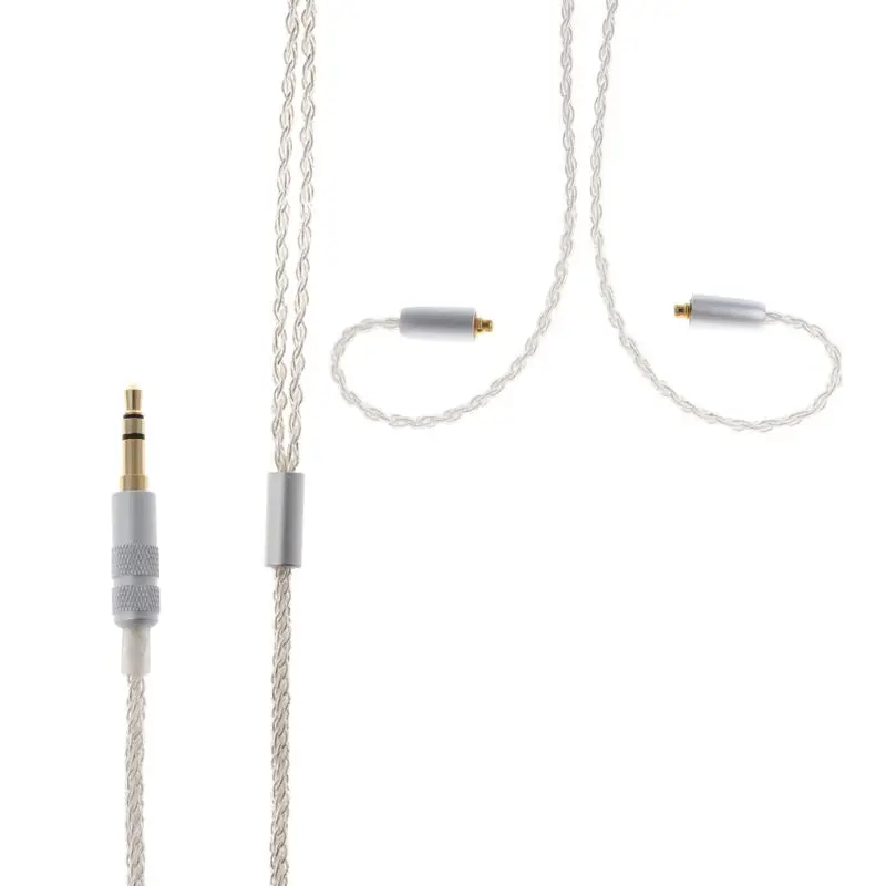 8 Twist Mmcx кабель для наушников один кристалл покрытием провода шнур Diy для Se215/Se315/Se425/Se535/Se846