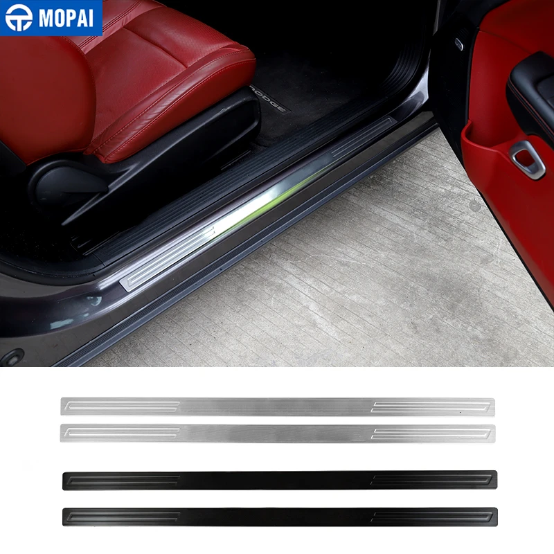 

MOPAI Nerf Bars for Dodge Challenger 2009+ Car Door Sill Plate Protector Scuff Cover Accessories for Dodge Challenger 2009+