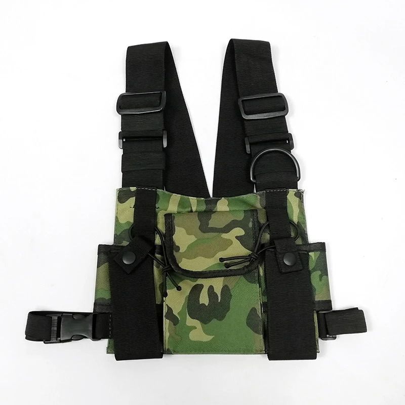 Camouflage chest bag Мужская модная тактическая нагрудная сумка Diablo функция al нагрудная сумка Уличная Хип-Хоп сумка Регулируемый жилет пакет Kanye West - Цвет: Camouflage chest bag