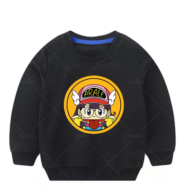 Camisetas con estampado de Arale para niños, Tops de algodón para niños, ropa de manga larga para bebés 2, 3, 4, 5, 6, 7 y 8 años|Sudaderas con capucha y sudaderas| - AliExpress