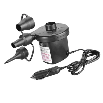 

Fast Inflate Electric Air Pump Airbed Inflator 12v Plug Into Car Camping 12V