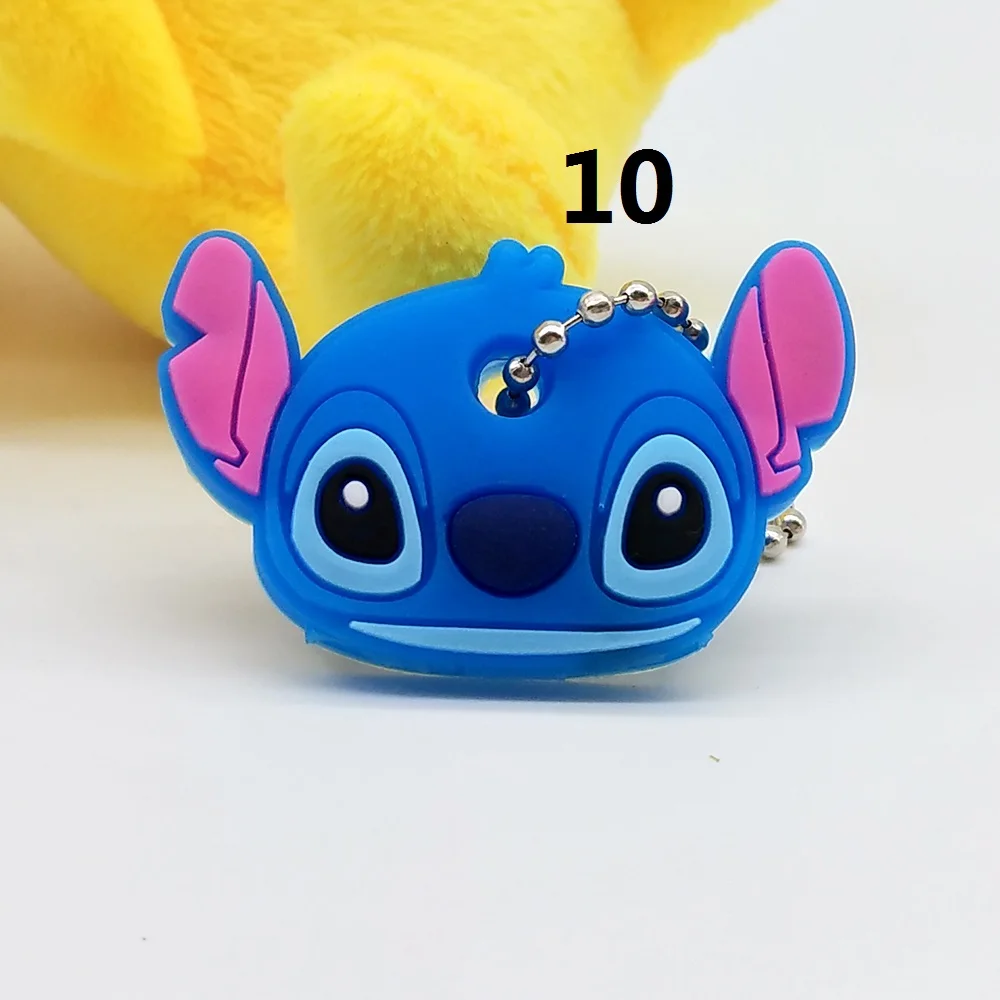 10 PCS/lot Protective Key Case Cover for Key Control Dust Cover Holder Cartoon Silicone Organizer cat Home Accessories Supplies - Цвет: T