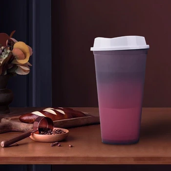 

473ml/16floz Color Changing Coffee Cup Tumbler Color Changes Heat Activated Coffee Mug PP Temperature Magical Color Change Cups