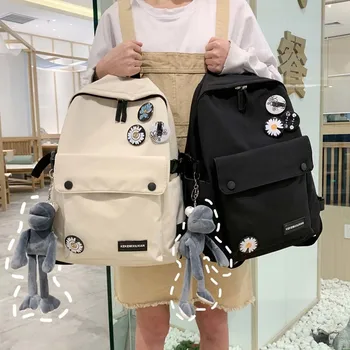 

Ladies Geometric Backpack Designer College Black Preppy Style Fashionable School Bags For Teenage Girls Back Pack Bookbags