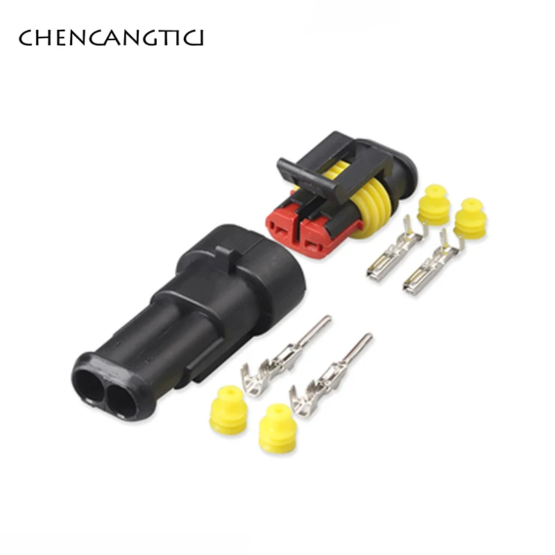 1 Set 1 2 3 4 5 6 Pin Super Seal AMP Electrical Connector Automotive Waterproof Xenon Lamp Male And Female Plug for Car