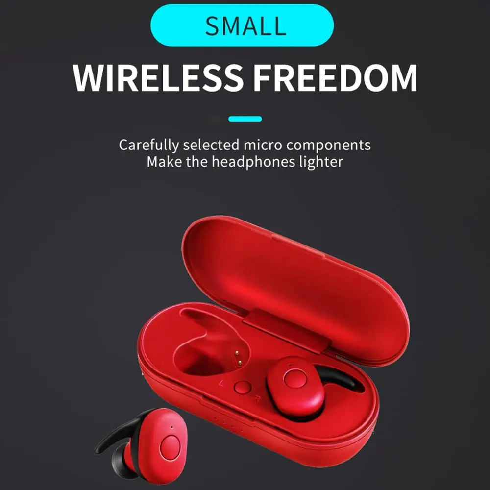DT-1 мини-наушник bluetooth TWS V5.0 настоящие беспроводные наушники стерео водонепроницаемые спортивные наушники с микрофоном зарядная коробка