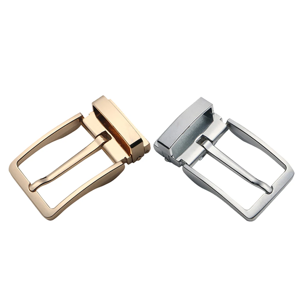 Classic Reversible Mens Durable Metal Alloy Antique Belt Buckle Single Prong Gold Slivel Belt Buckle
